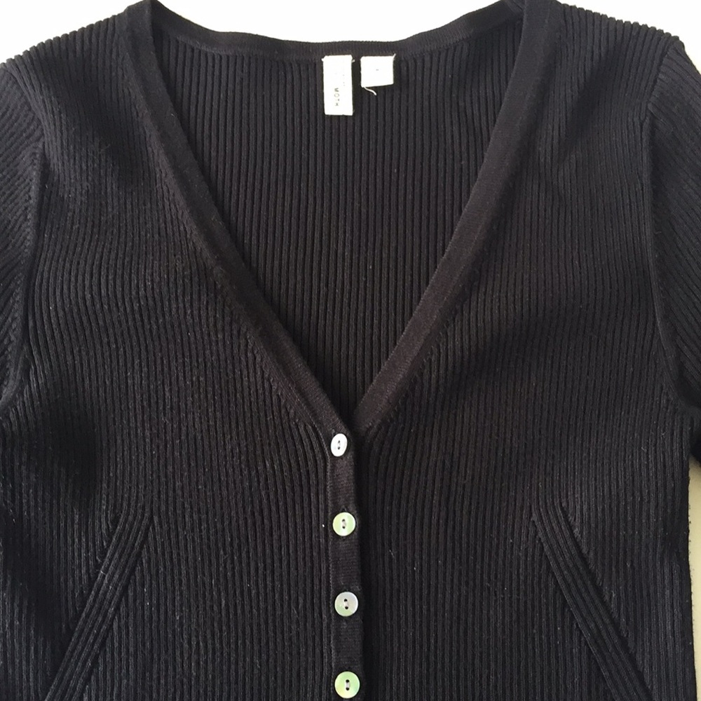 Anthropologie Moth Ribbed Fitted Cardigan - Picture 3 of 7